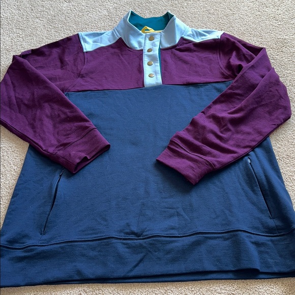 XL EUC Woolx Charlie Navy/Winter Bloom Sweatshirt - Picture 4 of 9